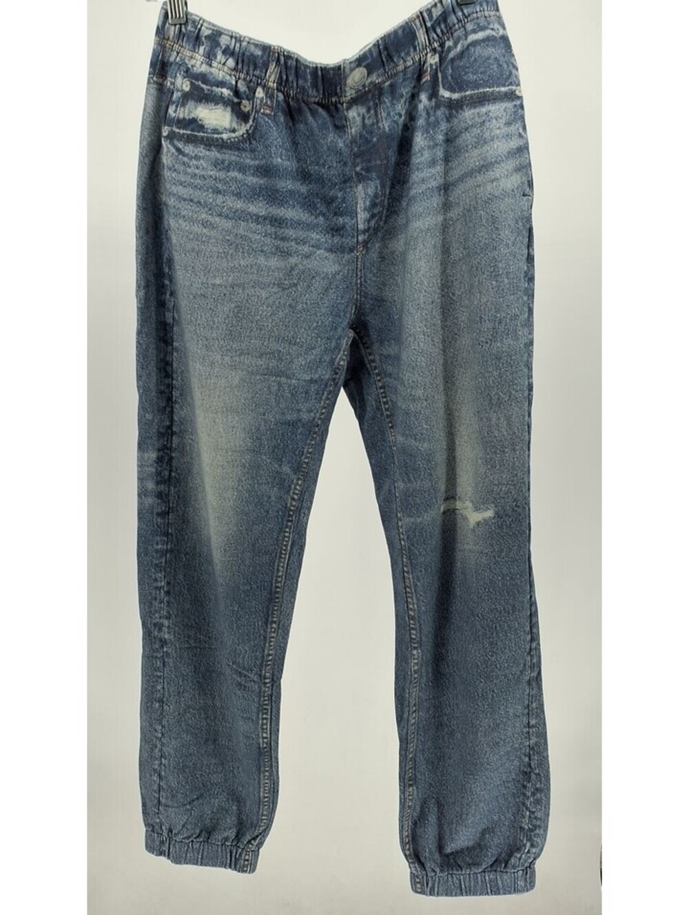 Stylive High Rise French Terry Denim Joggers